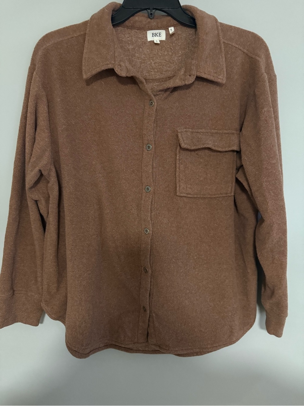 BKE women’s Brown Casual Button-Down Shirt
